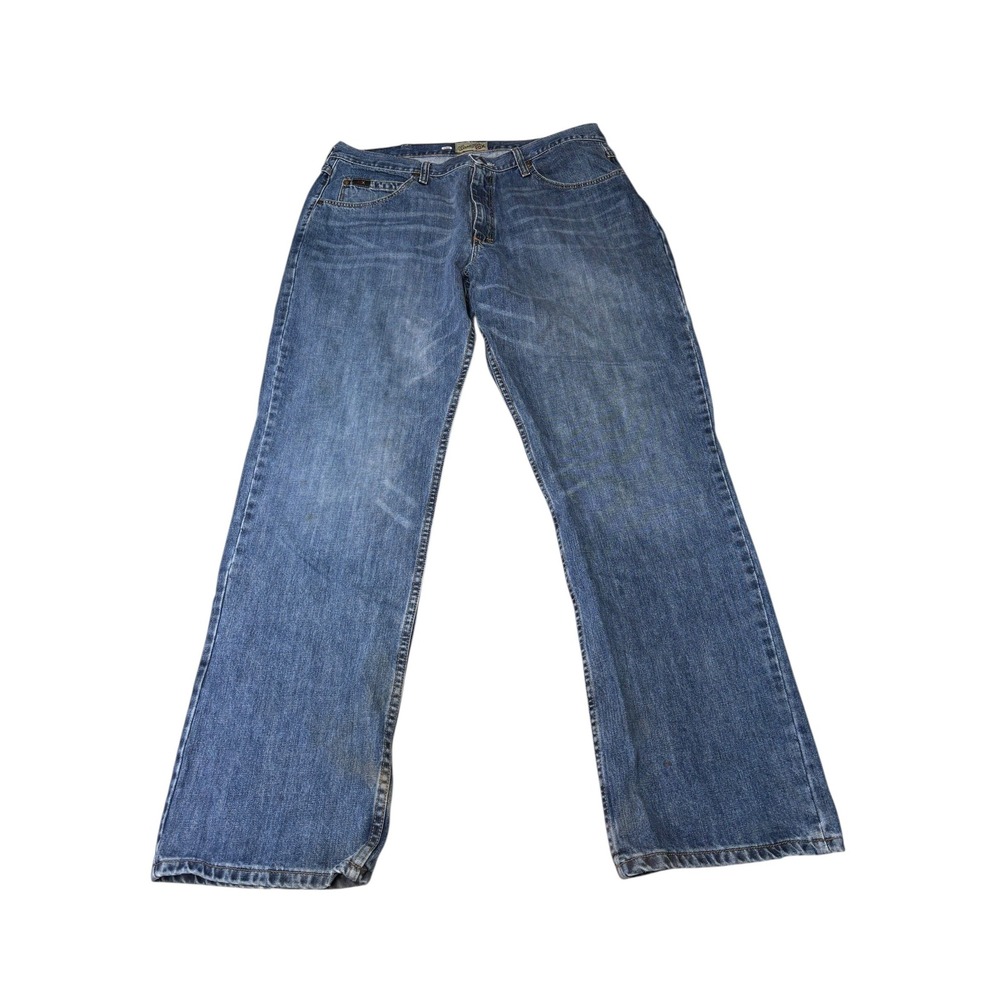 Wrangler 20X Mens 01MWXCB Competition Jeans Straight Leg Blue Denim 38x34